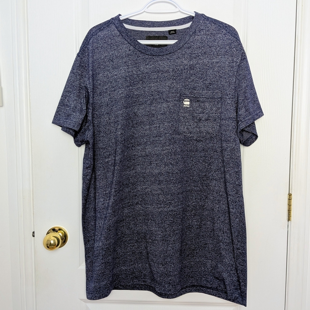 G-Star Heathered Navy Short Sleeve Tee